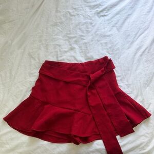 Zara Red Lined Skirt